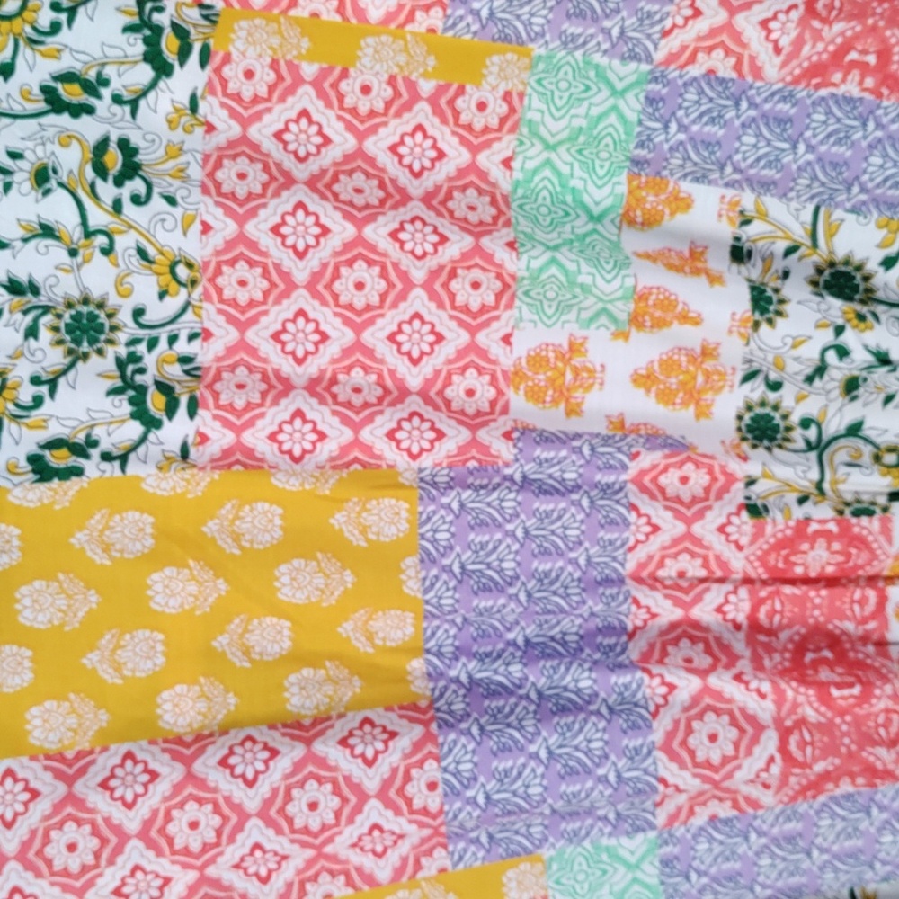 11519 Tolani multi-color patchwork open front jac… - image 10